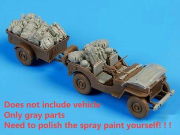 D-550,RESIN STOWAGE SET 1-35,Us Jeep airborne before drop ac beschikbaar voor biedingen