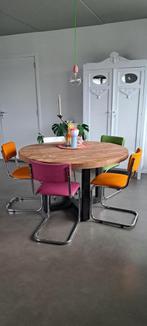 Vintage eetkamerstoelen, Huis en Inrichting, Stoelen, Ophalen, Metaal, Gebruikt, Overige kleuren