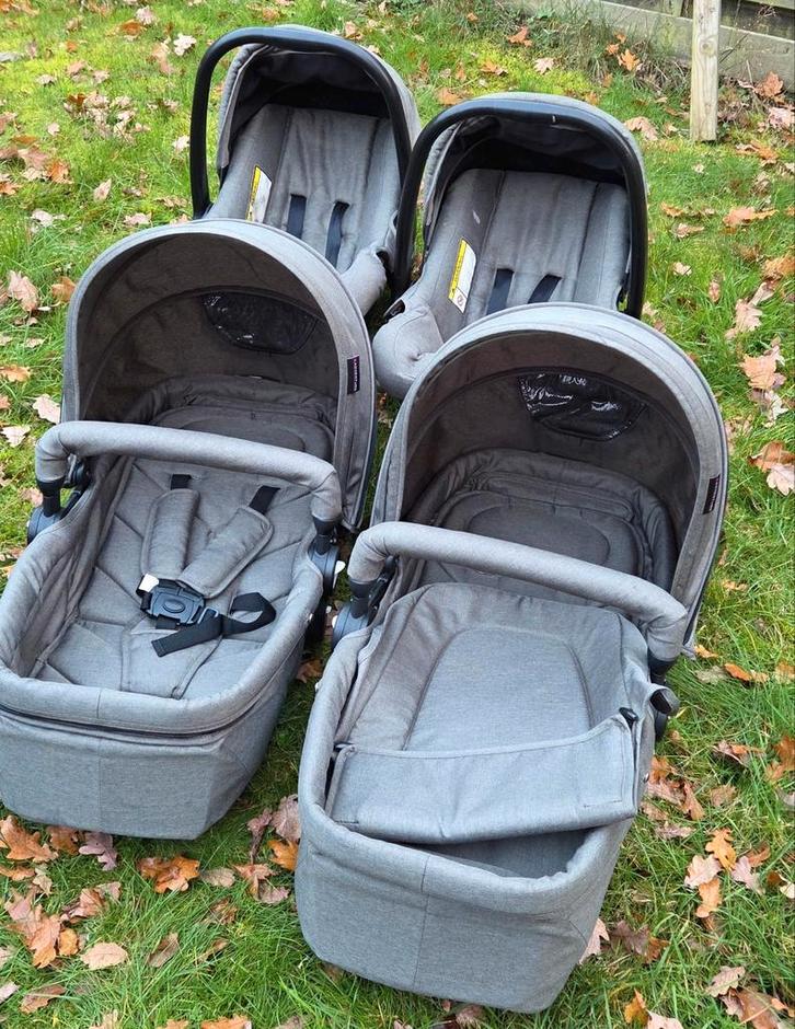 Duowagen / Tweelingwagen + Autostoeltjes, Kinderen en Baby's, Kinderwagens en Combinaties, Overige merken, Duowagen, Ophalen