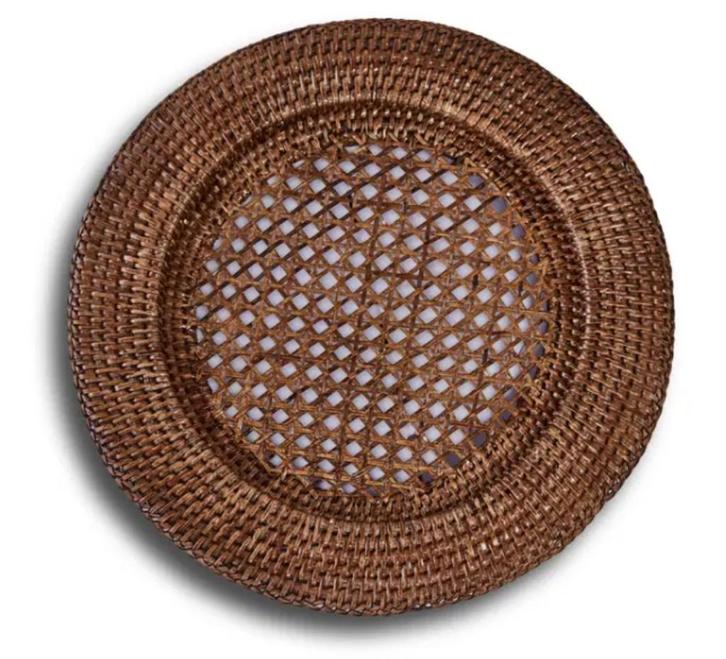 Antique rotan onderborden (6 stuks), Huis en Inrichting, Woonaccessoires | Onderzetters, Zo goed als nieuw, Bord, Ophalen