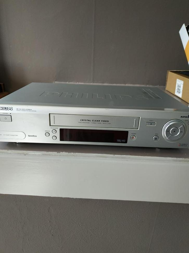 Philips VR765 HiFi stereo VCR Matchline turbo drive ., Audio, Tv en Foto, Videospelers, Zo goed als nieuw, VHS-speler of -recorder