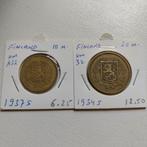 Finland 10 markkaa 1937 en 20 markkaa 1934, Ophalen of Verzenden, Overige landen