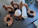 Houten eierdop servetring, Bruin, Zo goed als nieuw, Minder dan 100 cm, 25 tot 50 cm