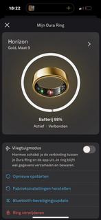 Oura ring, Sieraden, Tassen en Uiterlijk, Activity trackers, Gebruikt, Ophalen of Verzenden, OURA, Waterdicht