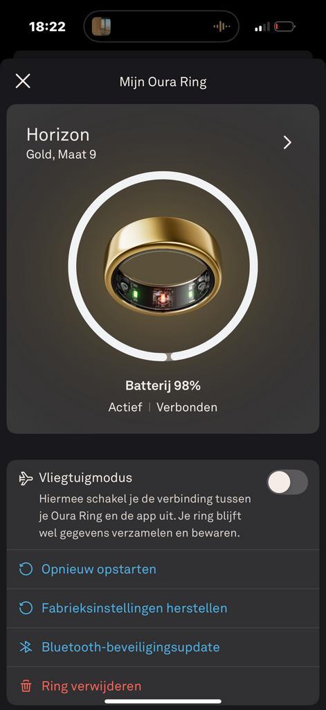 Oura ring, Sieraden, Tassen en Uiterlijk, Activity trackers, Gebruikt, Android, Waterdicht, Ophalen of Verzenden