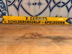 Oud emaille schilders bordje E Gerrits Apeldoorn, Ophalen of Verzenden