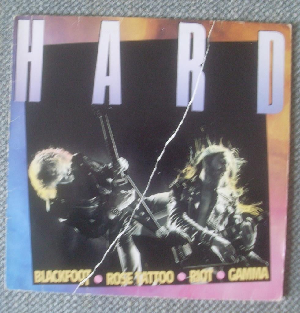Hard (LP) Bodine Blackfoot Rose Tattoo Lucifer's Friend Riot, Cd's en Dvd's, Ophalen of Verzenden, Gebruikt