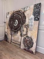 Wanddecoratie groot (!) 3 luik schilderij, Antiek en Kunst, Kunst | Schilderijen | Abstract, Ophalen