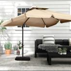 parasol met voet en 4 gewichten aluminium  2,7 x 2,7 x 2,6cm, Ophalen, Nieuw, A, A