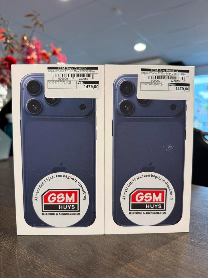 Apple iPhone 17 Pro Max 256GB - GSM Huys, Telecommunicatie, Mobiele telefoons | Apple iPhone, Nieuw, 256 GB, Zonder simlock, Overige modellen