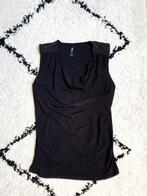 Flame zwarte stretch waterval top maat S/M, Flame, Zwart, Ophalen of Verzenden, Gedragen