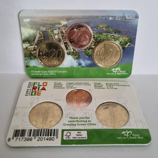 Coincard Floriade Expo 2022 in BU kwaliteit, Ophalen of Verzenden, Koningin Beatrix, Euro's