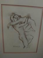 Kees Verkade, litho v vrijend paar, Ophalen of Verzenden