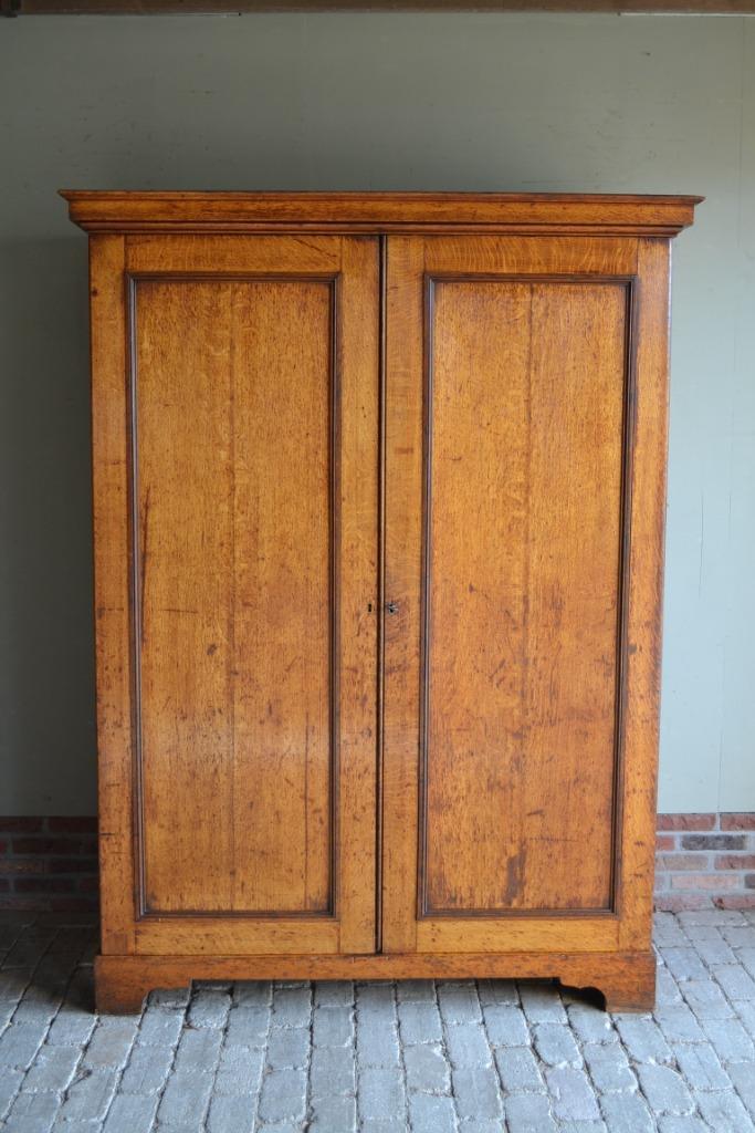 Prachtige strakke antieke eiken houten kast., Antiek en Kunst, Antiek | Meubels | Kasten, Verzenden