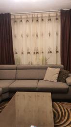 Gordijnen en vitrage - bruin/beige, Huis en Inrichting, Stoffering | Gordijnen en Lamellen, Ophalen, Zo goed als nieuw, Bruin