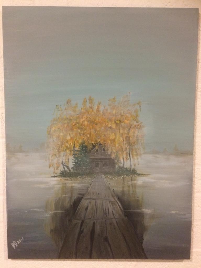 Olieverfschilderij - Eenzaam Eiland, Ophalen
