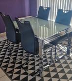 Zeer mooie eetkamerset, Ophalen, Zo goed als nieuw, 4 tot 6 stoelen
