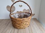 Mooie Grote Vintage Wilg - Rotan - Rieten Mand met Handvat, Huis en Inrichting, Gebruikt, Mand, Verzenden, Rond