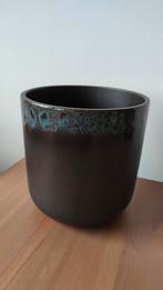 grote bloempot keramiek zwart turquoise Intratuin kerstboom, Rond, Binnen, Zo goed als nieuw, Minder dan 40 cm