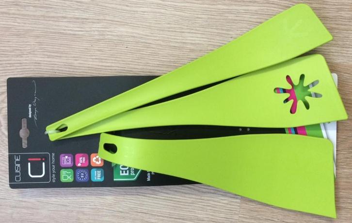 Spatelset 3 delig van het merk Cuisine, fris lichtgroen, Huis en Inrichting, Keuken | Keukenbenodigdheden, Nieuw, Ophalen of Verzenden
