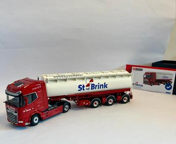 St vd Brink DAF XG+ met bulkoplegger 1:50 beschikbaar voor biedingen