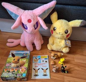 Pokémon espeon & pikachu knuffels + (3d print) figuren beschikbaar voor biedingen