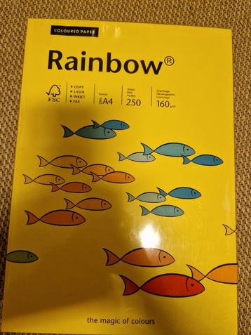 A4 Papier Rainbow 160gr geel beschikbaar voor biedingen