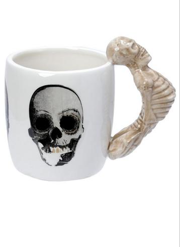 Skelet, Gevormd Handvat Keramiek Mok, halloween, hobby,skull beschikbaar voor biedingen