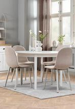 Ronde eettafel KIRKEBY - Jysk, wit, 110cm, Huis en Inrichting, Tafels | Eettafels, Ophalen, Kunststof, 100 tot 150 cm, Rond