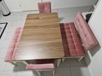 Eettafelset istikbal met bankjes en stoelen, Huis en Inrichting, Ophalen, Zo goed als nieuw, 4 tot 6 stoelen