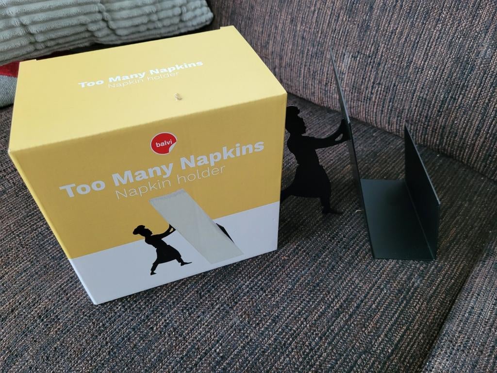 Too many napkins napkin holder balvi barcelona design, Ophalen of Verzenden