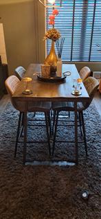 Eettafel/bartafel met 4 barstoellen, Huis en Inrichting, Tafels | Eettafels, Ophalen, 100 tot 150 cm, 50 tot 100 cm, Zo goed als nieuw
