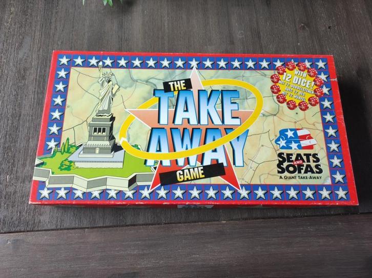 The take away game bordpel € 2,00, Hobby en Vrije tijd, Gezelschapsspellen | Bordspellen, Gebruikt, Een of twee spelers, Drie of vier spelers