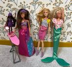 4 poppen strijkplank zeemeermin tennis, Ophalen of Verzenden, Barbie