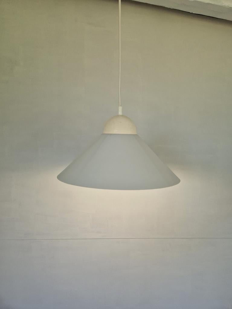 Deense vintage hanglamp design wit. , Onbekend, Ophalen of Verzenden, Onbekend, Onbekend