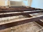Moet weg! 12 houten balken, Doe-het-zelf en Verbouw, Hout en Planken, Zo goed als nieuw, Plank, Ophalen, Geïmpregneerd