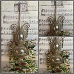 Antieke kerstpiek met leonisch draad en 4 glazen pegels, Ophalen of Verzenden, Gebruikt