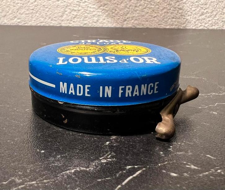 Vintage blik schoensmeer franc munt cirage de luxe Louis or, Antiek en Kunst, Curiosa en Brocante, Ophalen of Verzenden