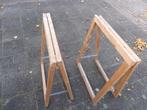 2 houten schragen, Ophalen, Zo goed als nieuw, Inklapbaar