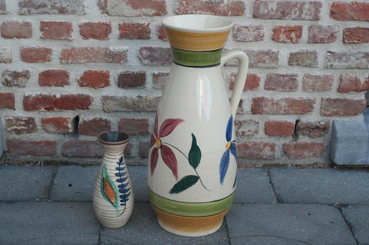 2 x West Germany vazen (1950/1960) (45cm en 20cm), Antiek en Kunst, Antiek | Vazen, Ophalen of Verzenden