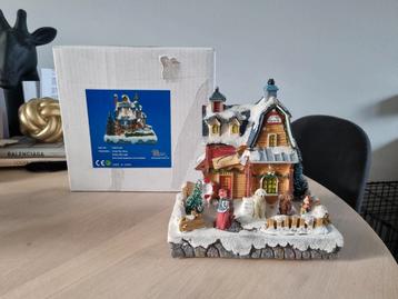 Kerstdorp hondenschool met verlichting beschikbaar voor biedingen