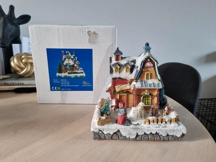 Kerstdorp hondenschool met verlichting, Diversen, Kerst, Zo goed als nieuw, Ophalen of Verzenden