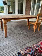 Teak tafel met 6 stoelen, Huis en Inrichting, Tafels | Eettafels, 50 tot 100 cm, Gebruikt, Rechthoekig, Ophalen of Verzenden