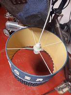 Stoere zwarte lampenkap met sterren, 25 tot 50 cm, Blauw, Rond, Ophalen of Verzenden