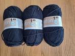 3 bollen katoen zwart - Zeeman - 100 gram, Ophalen of Verzenden, Nieuw, Breien of Haken, Wol of Garen