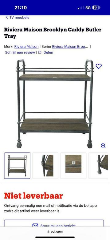 Rivièra Maison Brooklyn Caddy Butler Tray beschikbaar voor biedingen