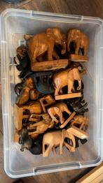 Verzameling houten dieren, Antiek en Kunst, Kunst | Beelden en Houtsnijwerken, Ophalen of Verzenden
