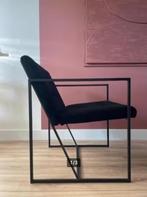 Fauteuil Zamet zwart fluweel Karwei, Huis en Inrichting, Ophalen, Minder dan 75 cm, Zo goed als nieuw, Metaal