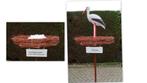 3D ooievaar en 3D "geboorte ei " + 3D nest van echte takken., Kinderen en Baby's, Kraamcadeaus en Geboorteborden, Ophalen, Zo goed als nieuw