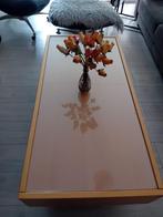 tafel met ruime laden , glasplaat, 50 tot 100 cm, Minder dan 50 cm, 100 tot 150 cm, Rechthoekig